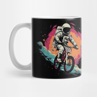 Awesome Astronau on Bike Space Galaxy Mug